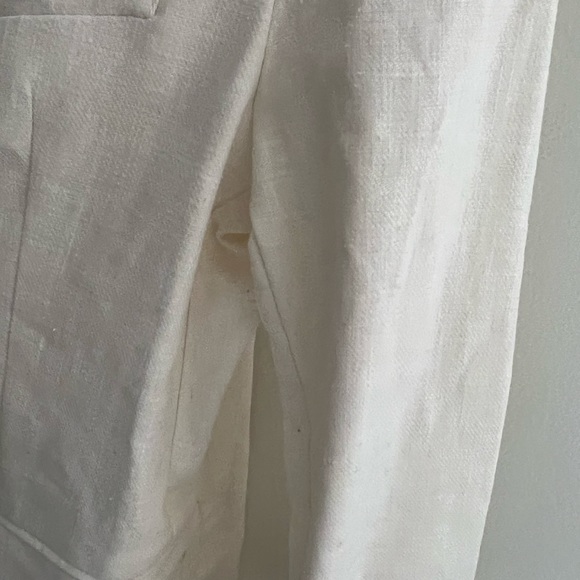 Bershka Linen Blend Off-White Blazer Size Large - Picture 6 of 9